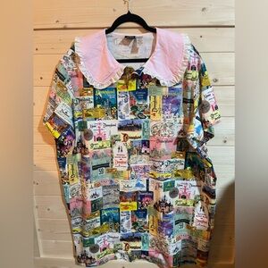 NWOT Disney Parks Disney 100 Era Collection Retro‎ Vintage Collared Tunic Dress